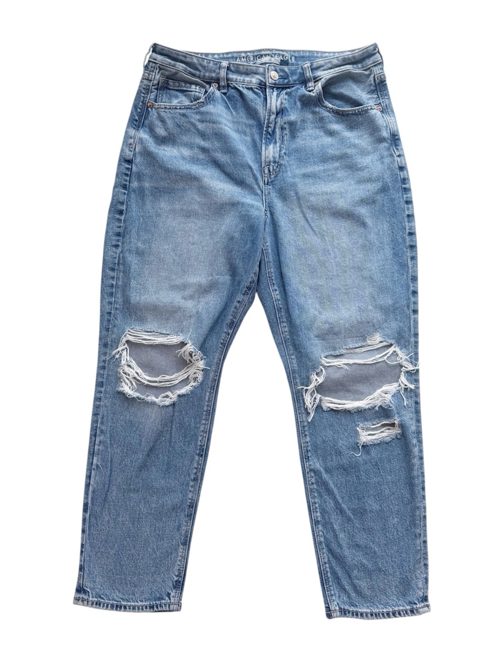 American Eagle Distressed Mom Jeans Size 12 Short